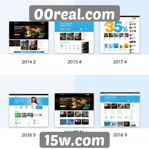 Evolução do design do site 00real.com